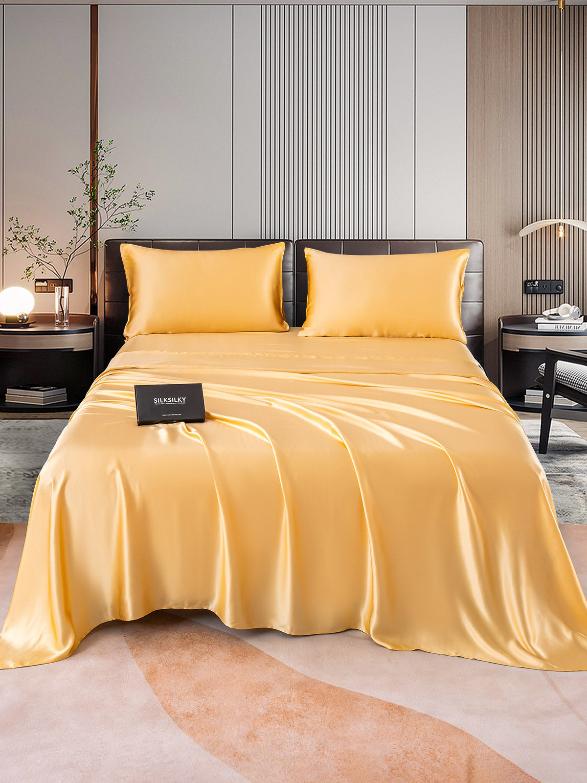 [Champagne] SilkSilky-NO 22Momme Bedding Set 001