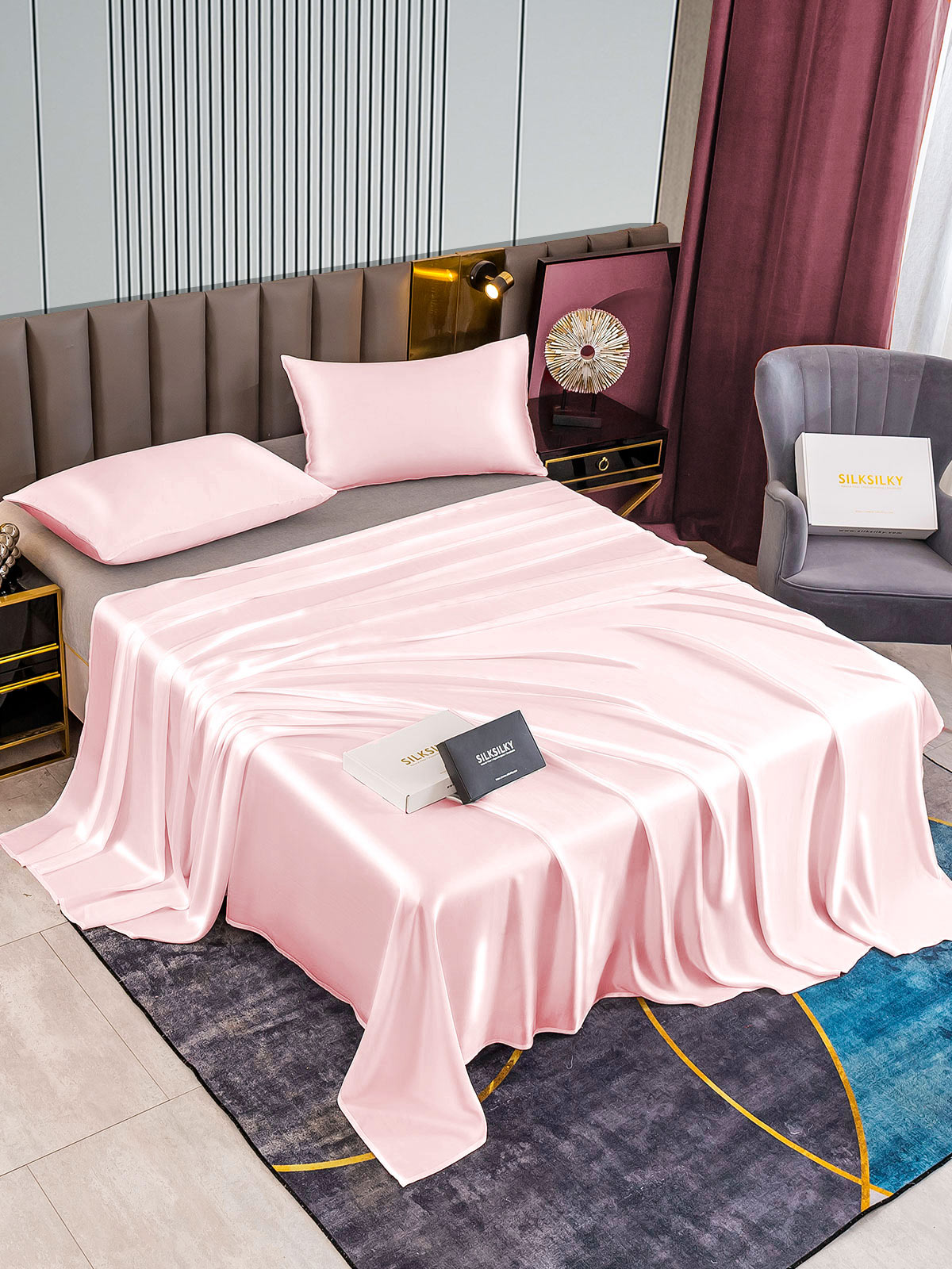 [Rosa] SilkSilky-NO 22Momme Bedding Set 002