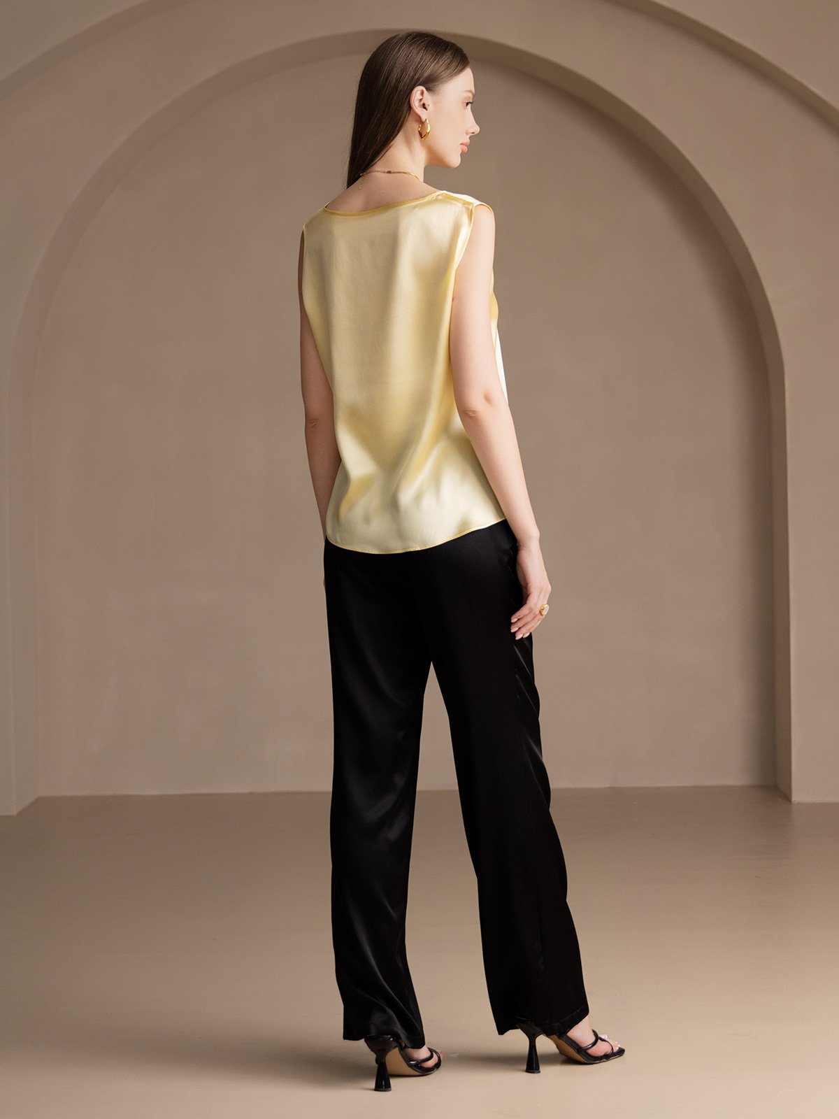 [Lys Gul] SilkSilky-NO 19Momme Silke Camisoles 002