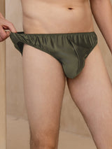 [Grønn] SilkSilky-NO Mens Underwear 004