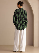 [Sort Mose] SilkSilky-NO Long Sleeve Lapel Collar Bluse 002