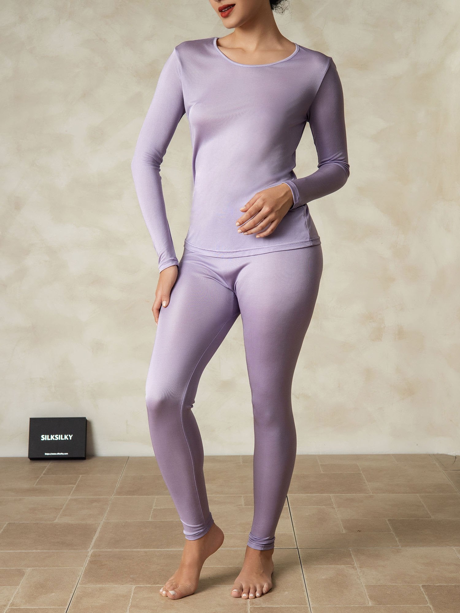 [Lilla] SilkSilky-NO Silke Womens Pajamas 004