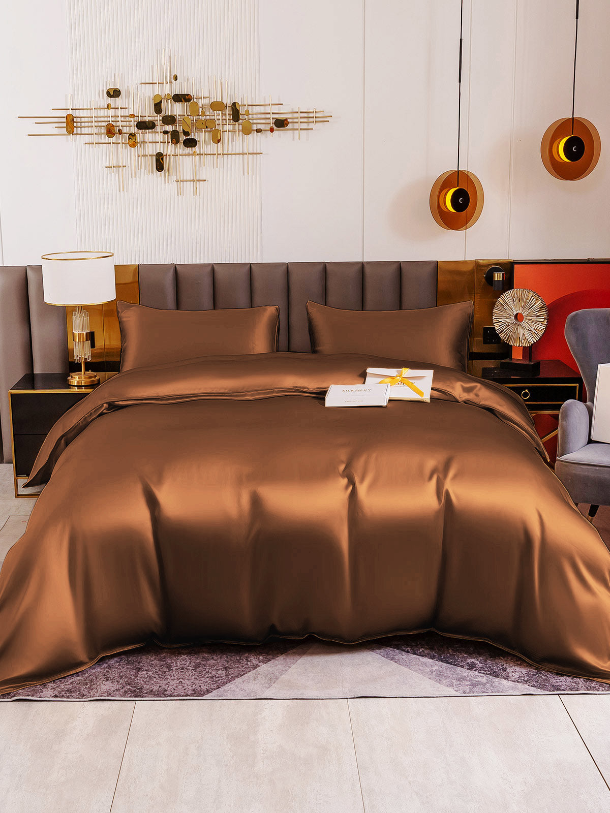 [Kaffe] SilkSilky-NO 19Momme Bedding Set 005