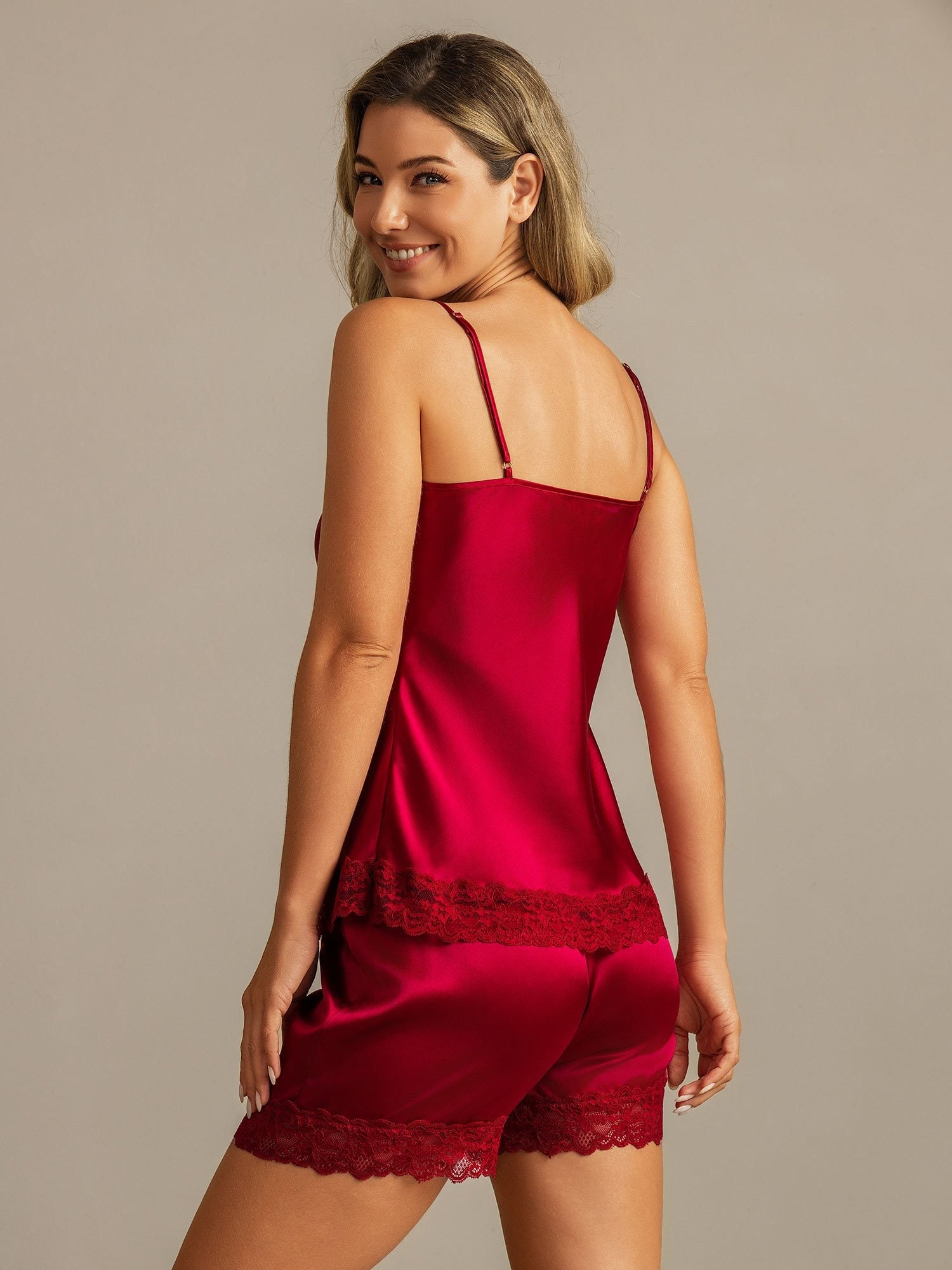[Vin] SilkSilky-NO Spaghetti Strap V Neck Camisole sett 002