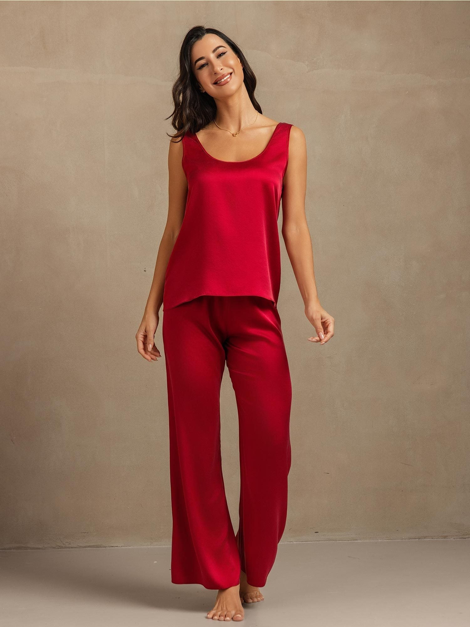 [Vin] SilkSilky-NO 19Momme Silke Womens Pajamas 005,