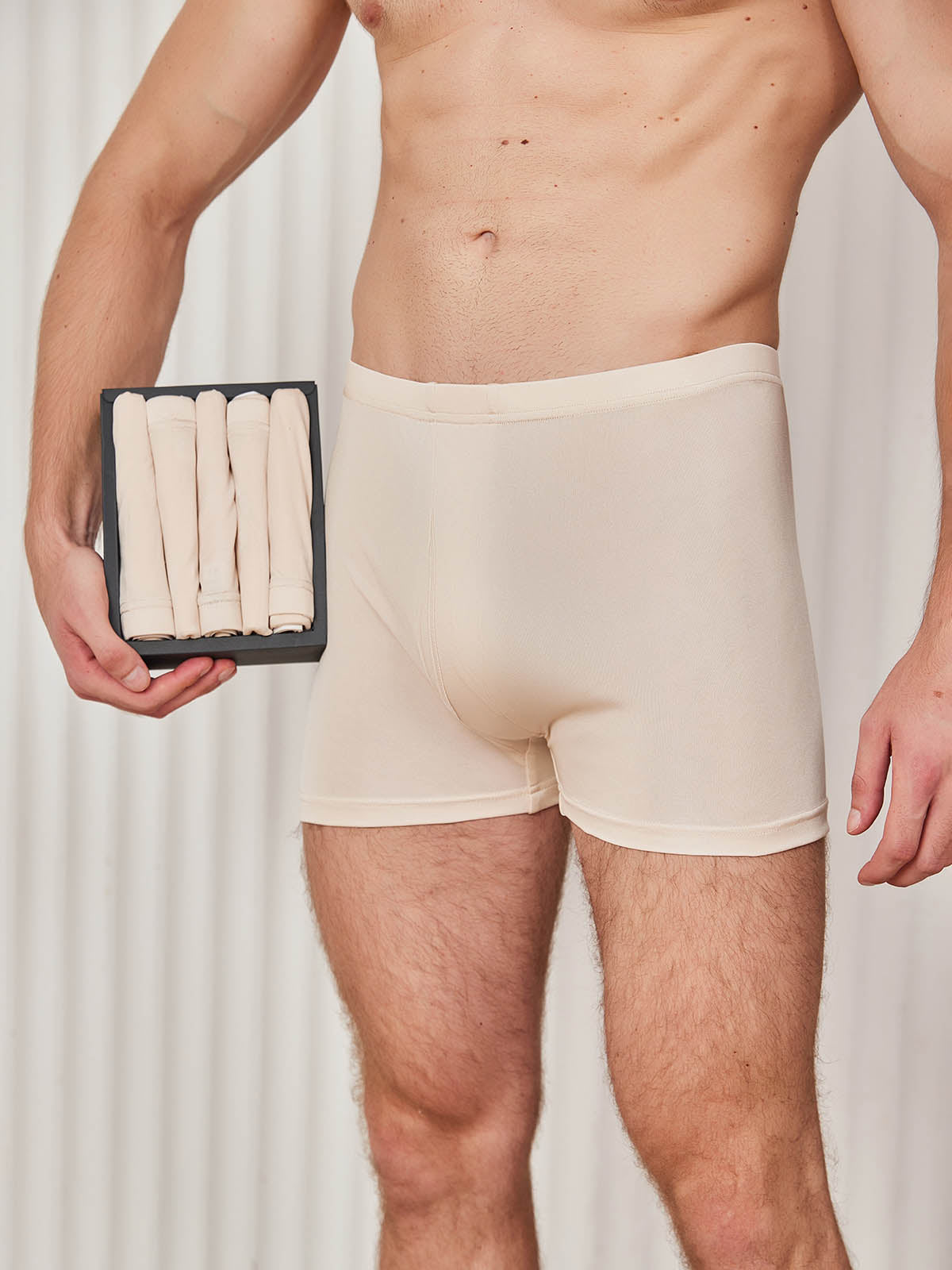 [Beige] SilkSilky-NO Mens Underwear 003