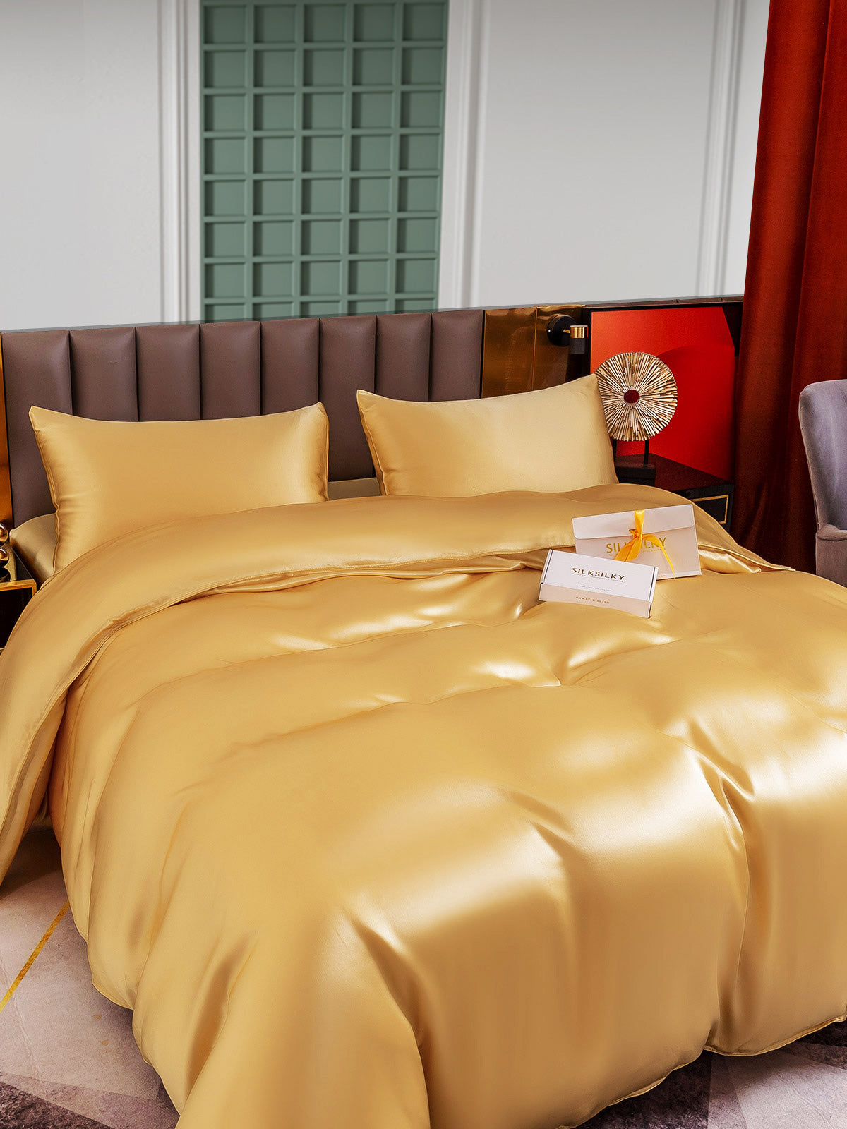 [Champagne] SilkSilky-NO 25Momme Bedding Set 005