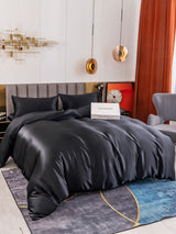 [Svart] SilkSilky-NO 19Momme Bedding Set 007