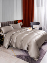 [Grå] SilkSilky-NO 22Momme Bedding Set 004,