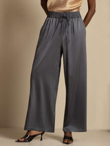 [Mørkegrå] SilkSilky-NO 19Momme Womens Pants 003