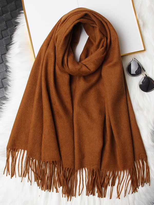 [Brun] SilkSilky-NO Ull Scarf 006
