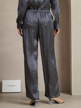 [Marine Ginkgo] SilkSilky-NO 19Momme Silke Womens Pants 002