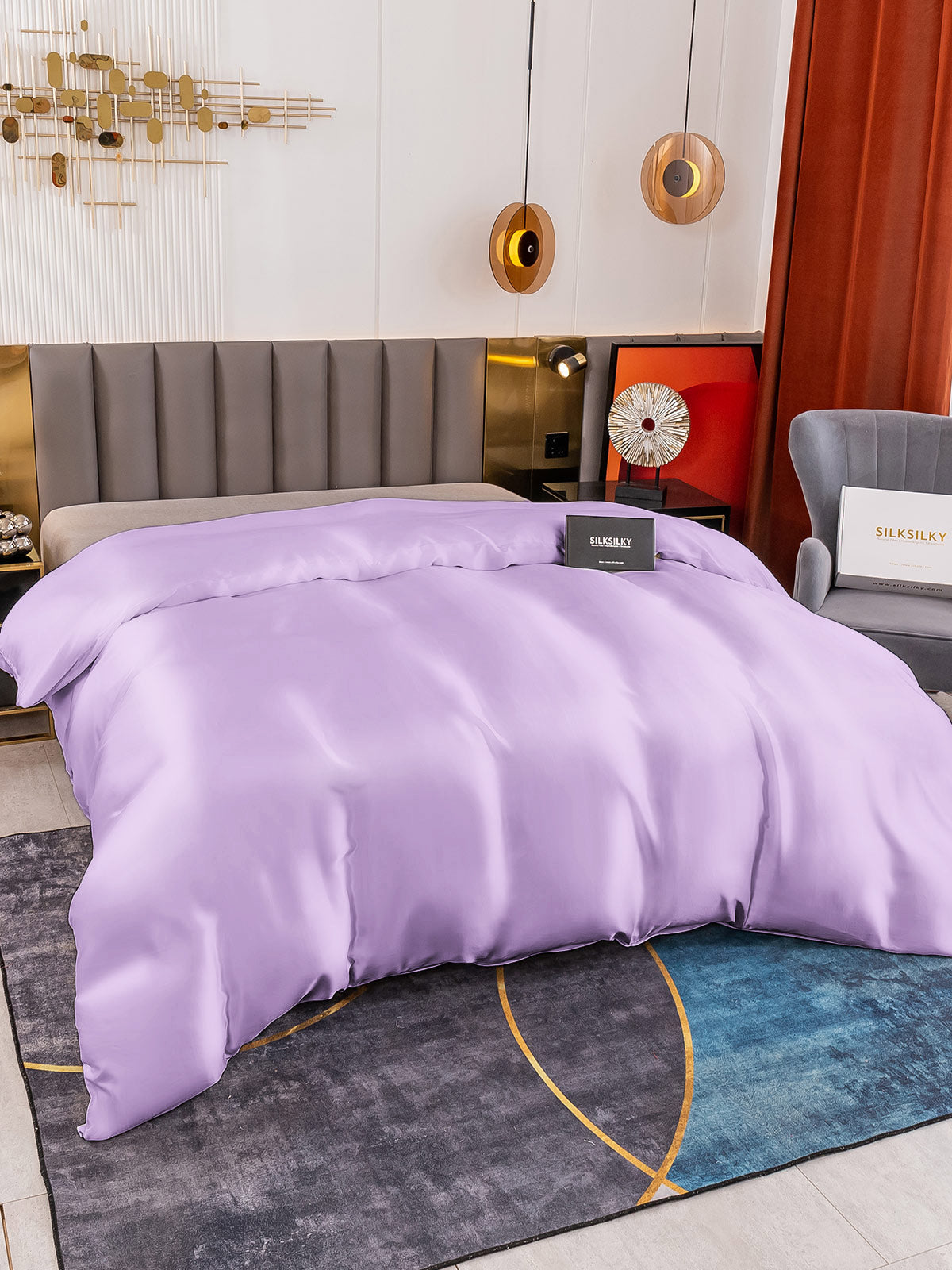 [Lavendel] SilkSilky-NO 19Momme Duvet Cover 002