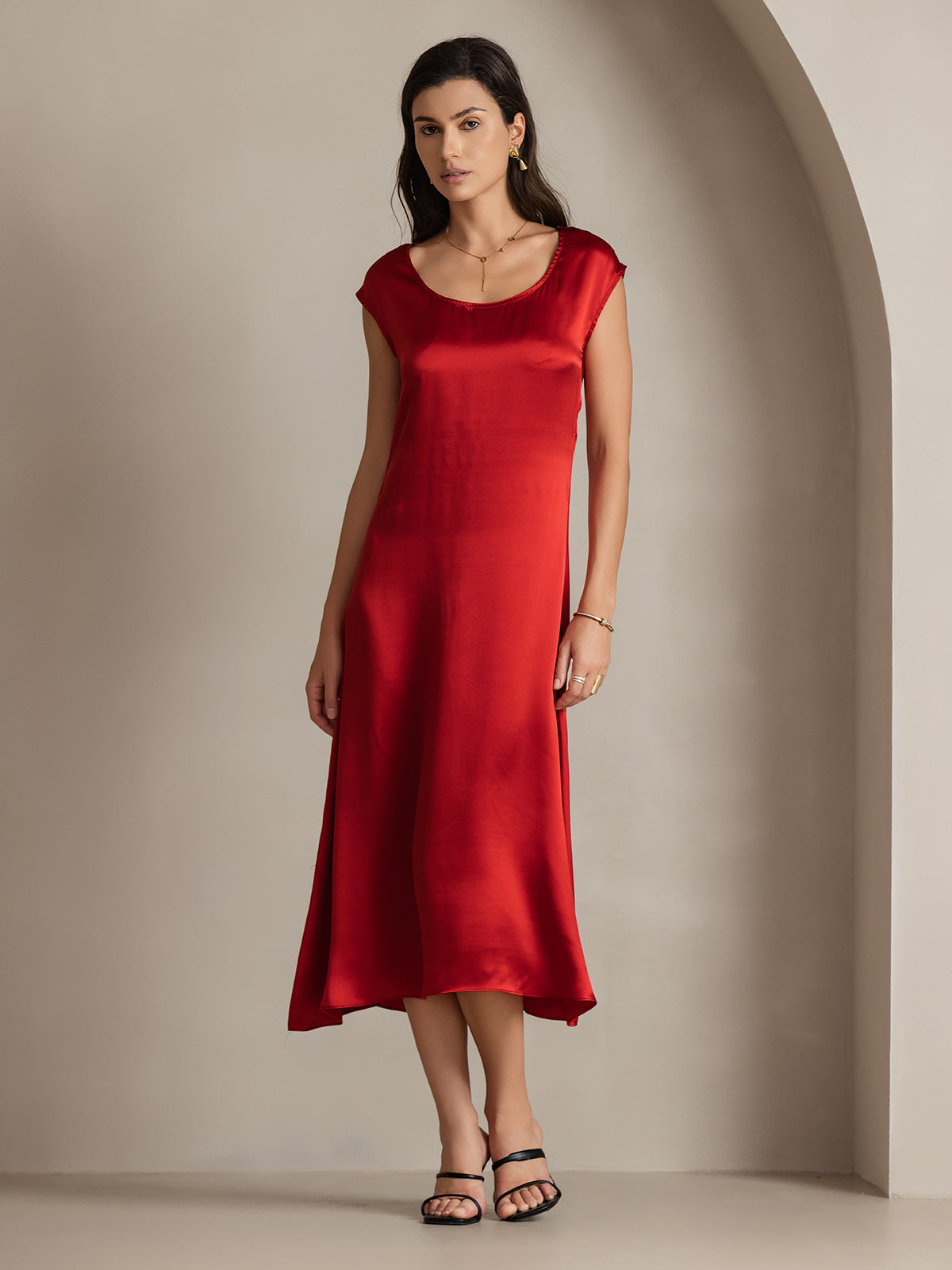 [Vin] SilkSilky-NO 19Momme Silke Dress 001