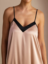 [Toscana] SilkSilky-NO V Neck Kjole 003