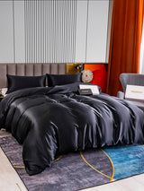 [Svart] SilkSilky-NO 22Momme Bedding Set 003,