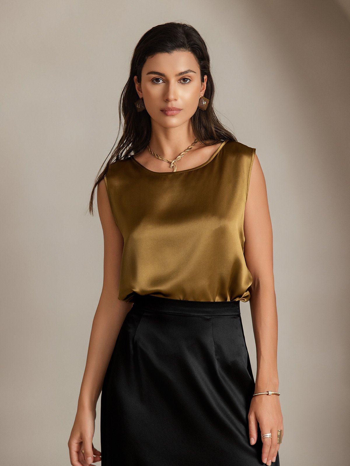 [Brun] SilkSilky-NO 19Momme Silke Camisoles 003
