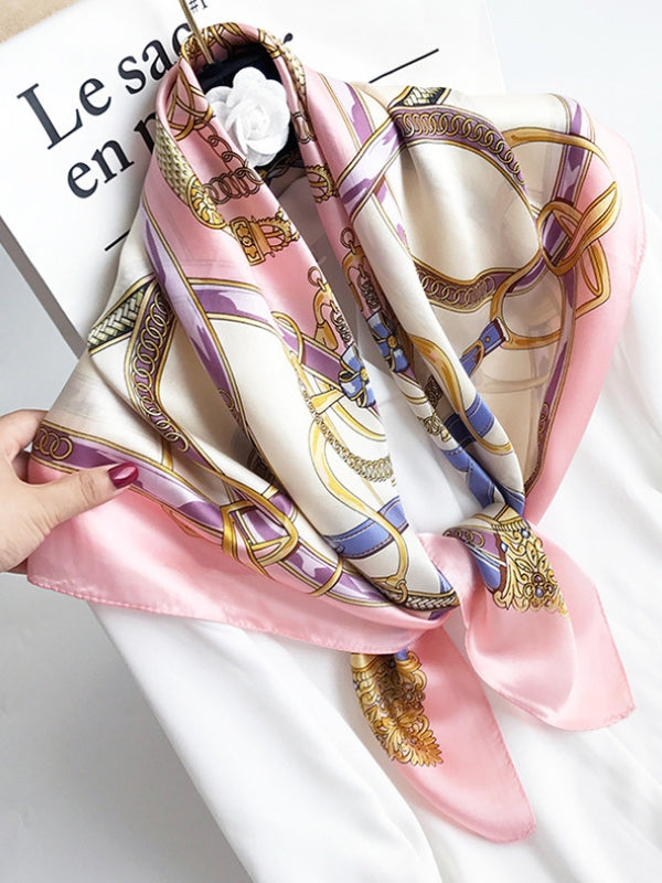 SilkSilky US Pure Silk Scarf Gold 002