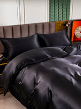 [Svart] SilkSilky-NO 25Momme Bedding Set 004