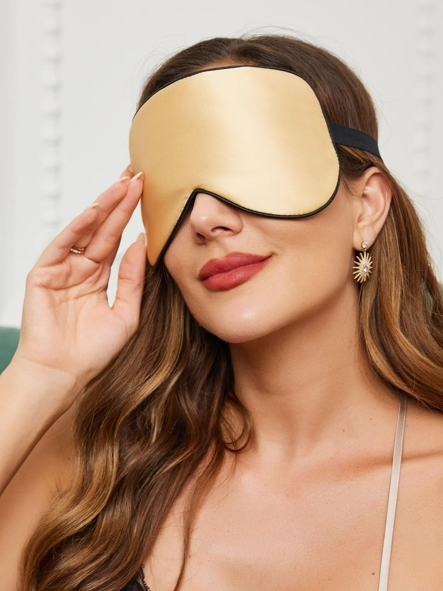 [Champagne] SilkSilky-NO 19Momme Eye Mask 001
