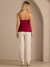 [Vin] SilkSilky-NO Spaghetti Strap V Neck Camisole Topp 005
