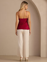 [Vin] SilkSilky-NO Spaghetti Strap V Neck Camisole Topp 005