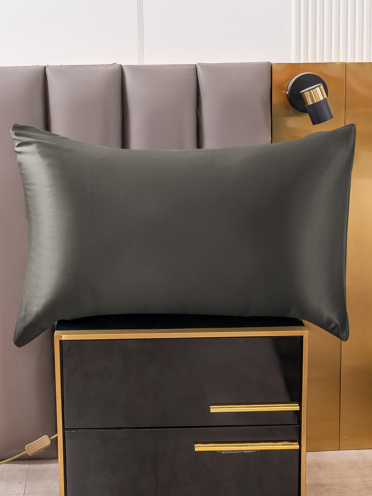 [Mørkegrå] SilkSilky-NO 22Momme Pillowcase 001