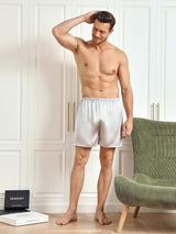 [Sølv] SilkSilky-NO Men's Sleep Shorts 005