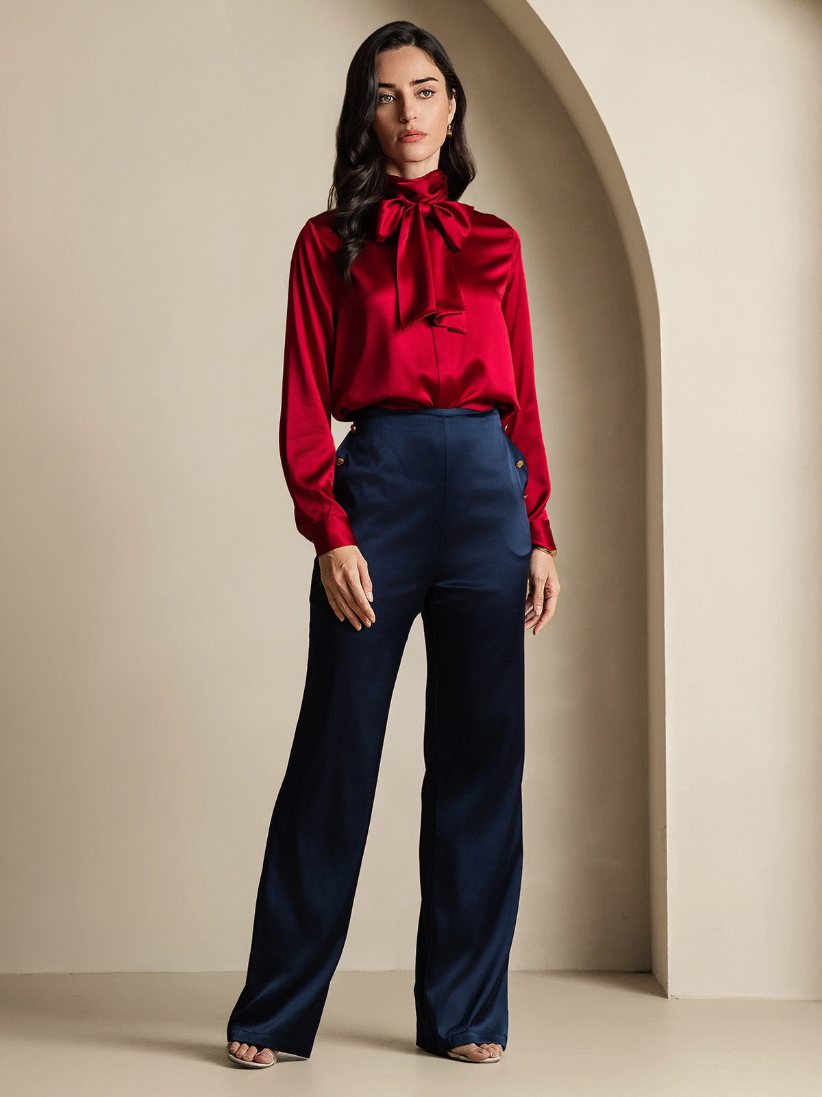 [Vin] SilkSilky-NO 19Momme Silke Womens Shirt 010,