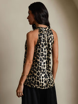 [Leopard] SilkSilky-NO 19Momme Silke Womens T-Shirt 002,