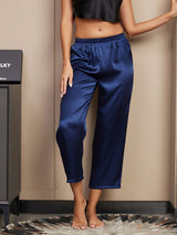 [Mørke blå] SilkSilky-NO Women's Sleep Pants 004