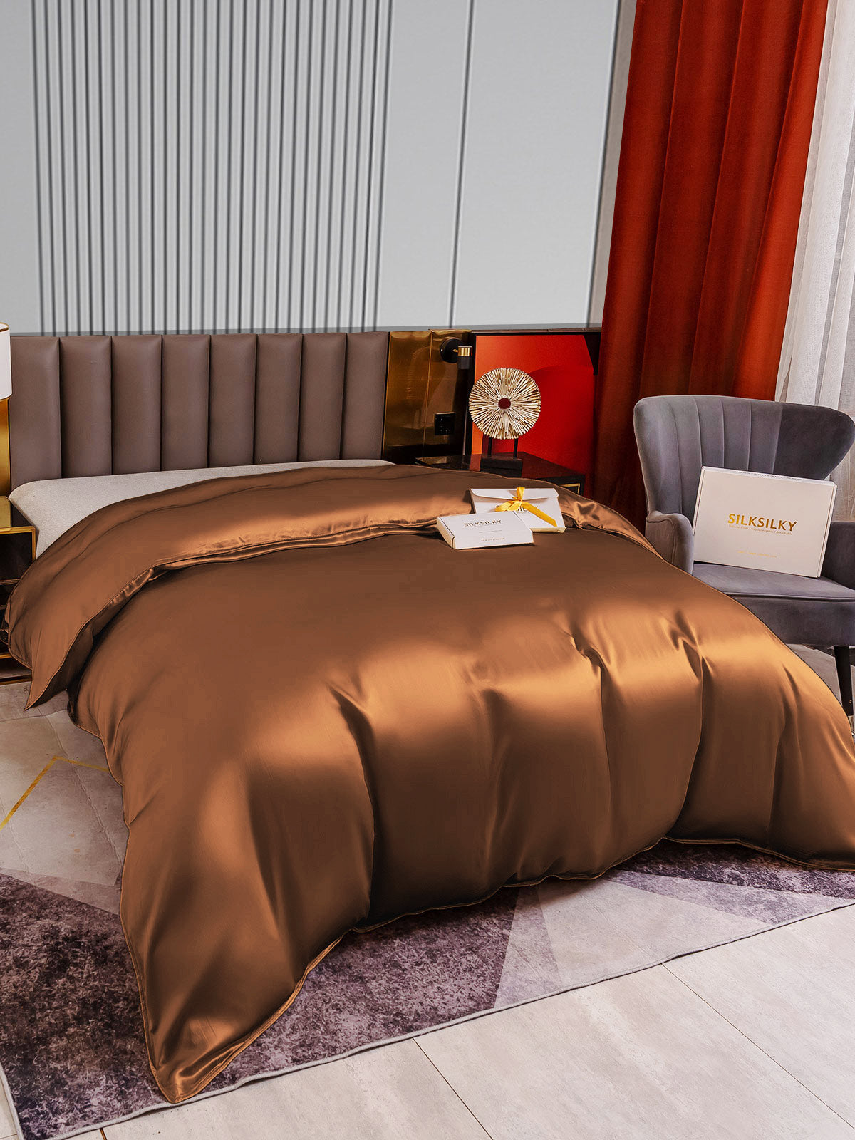 [Kaffe] SilkSilky-NO 22Momme Duvet Cover 003