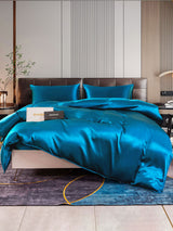 [Blågrønn] SilkSilky-NO 22Momme Bedding Set 001,