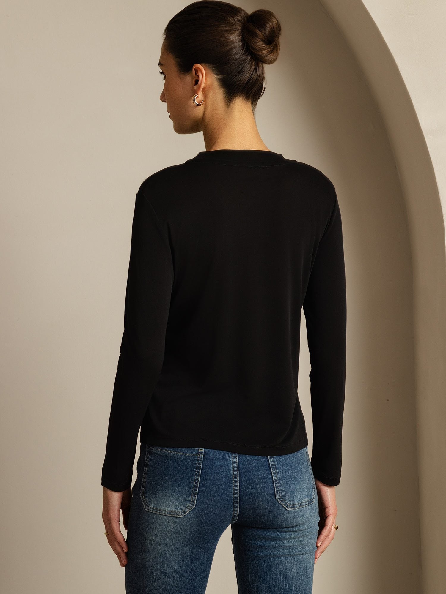 [Svart] SilkSilky-NO Silke Womens T-Shirt 002