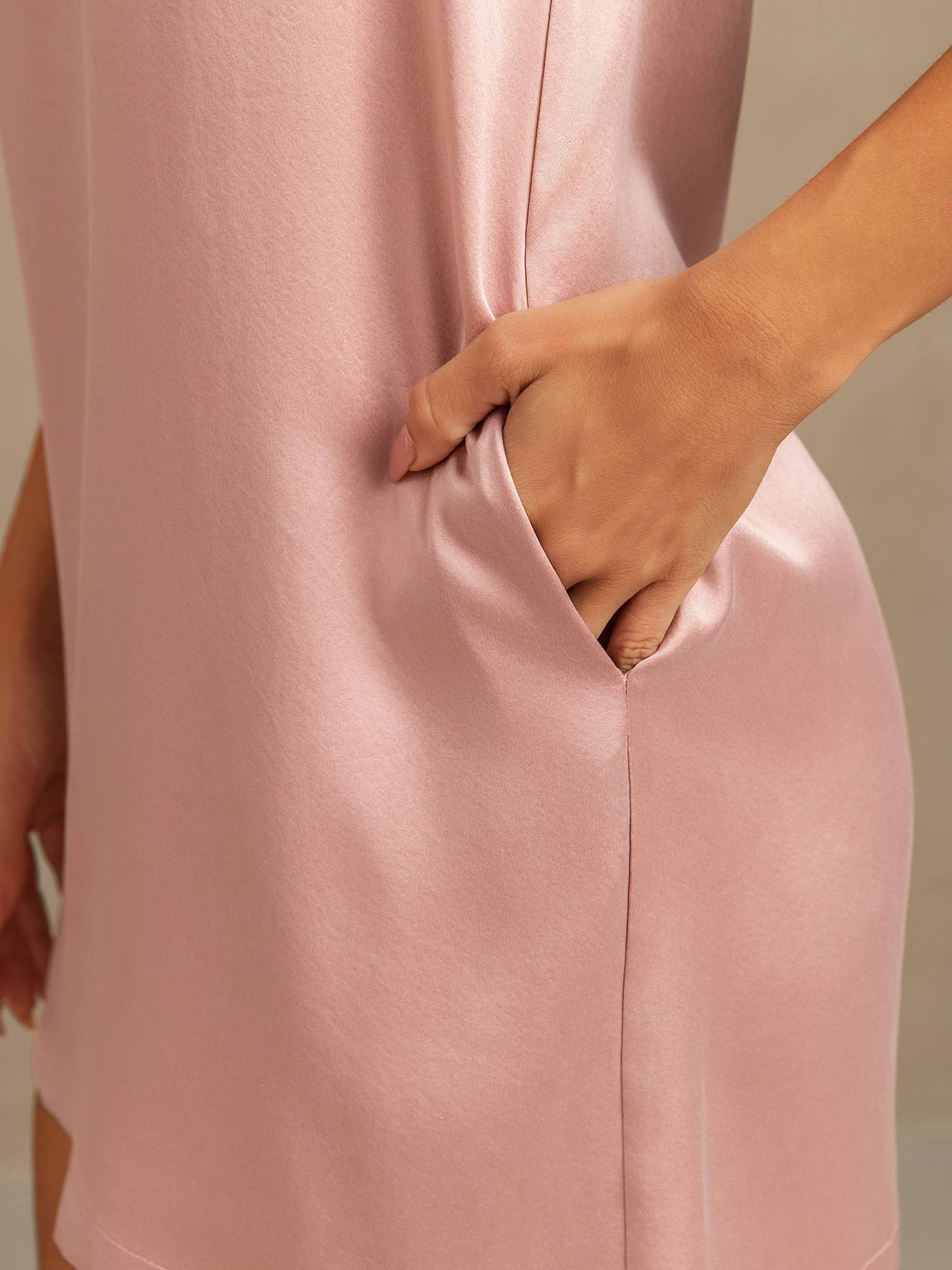 [Ferskenhud] SilkSilky-NO 19Momme Silke Nightgown 005