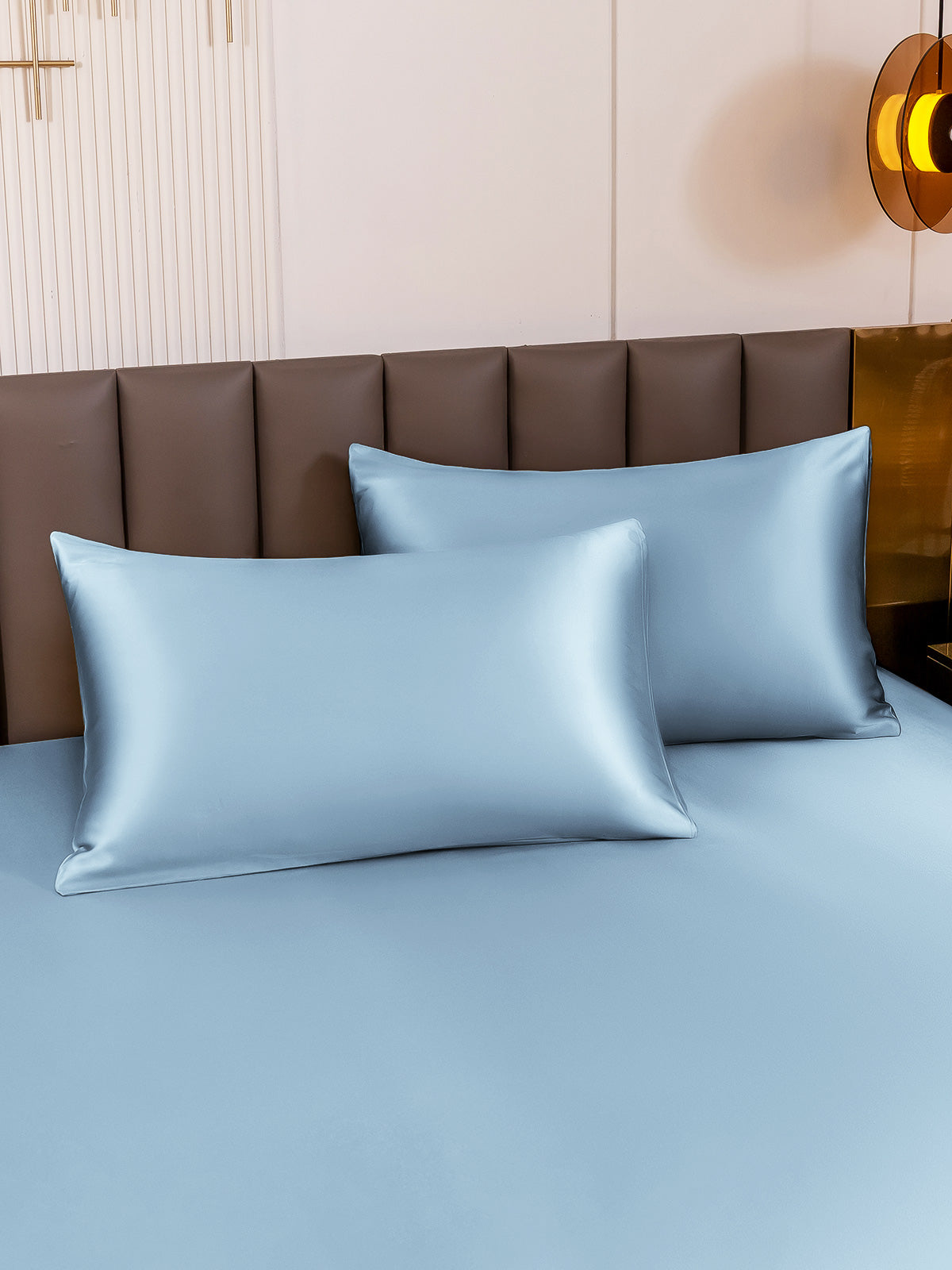 [Lyse Blå] SilkSilky-NO 19Momme Pillowcase 003