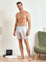 [Sølv] SilkSilky-NO Men's Sleep Shorts 006