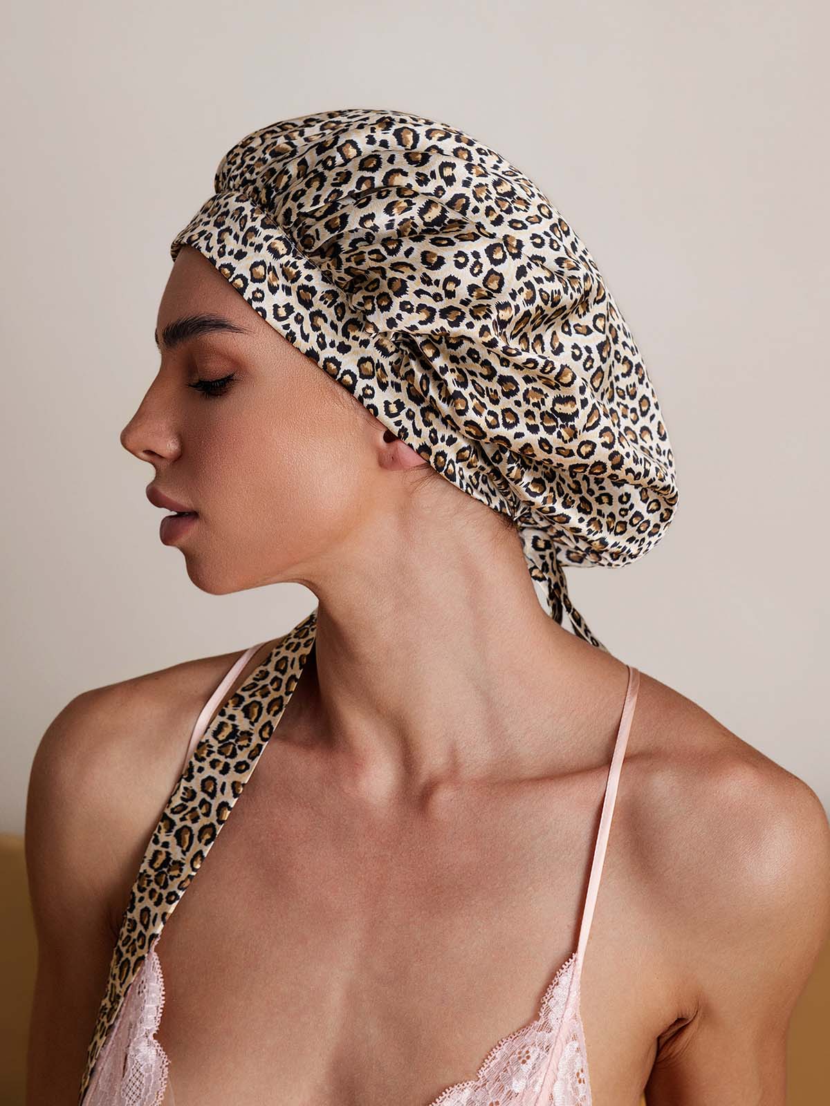 [Leopard] SilkSilky-NO Sleep Cap 004