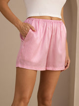 [Rosa Nålestripete] SilkSilky-NO Womens Shorts 004