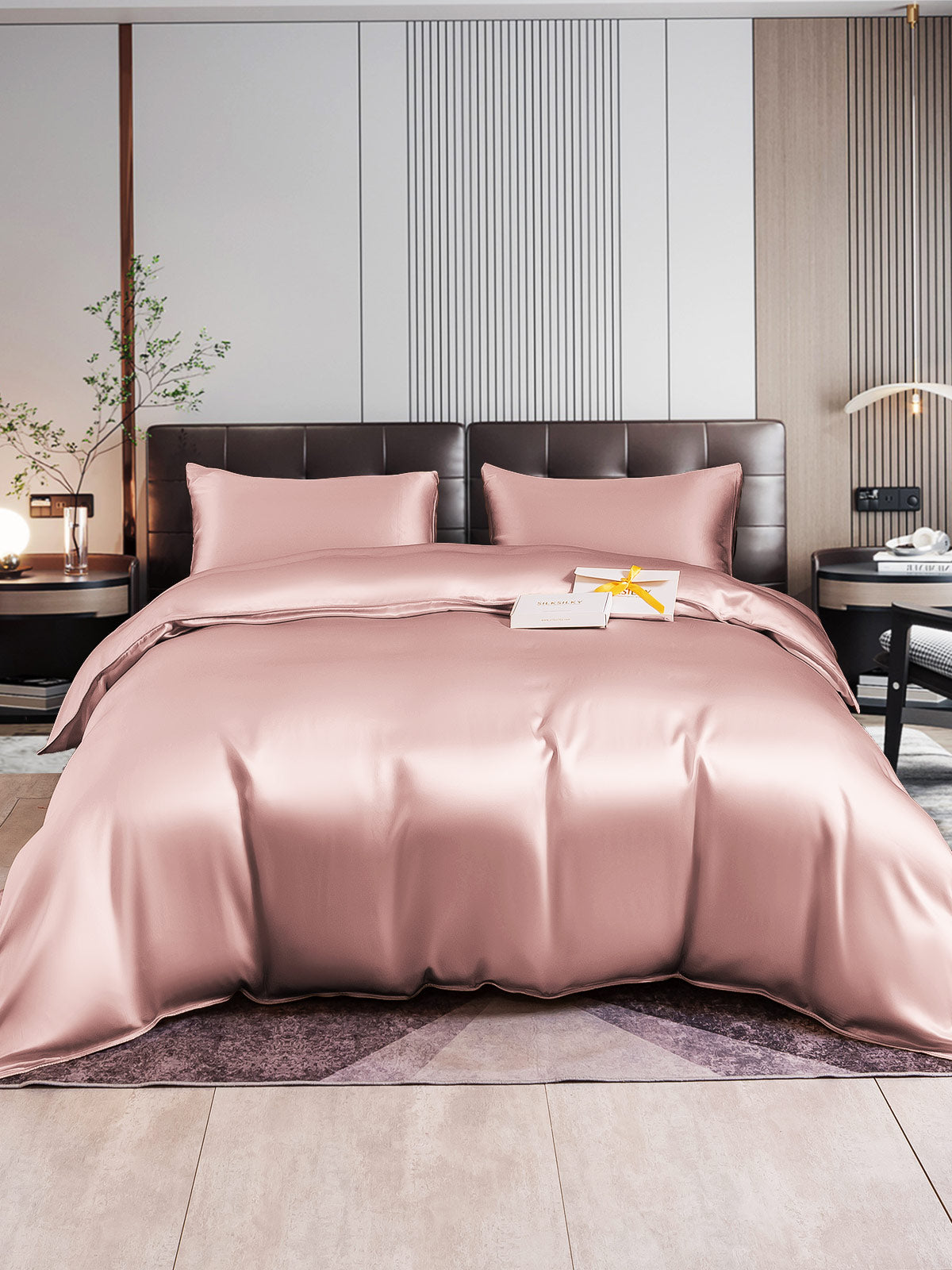 [Blek Mauve] SilkSilky-NO 22Momme Bedding Set 001