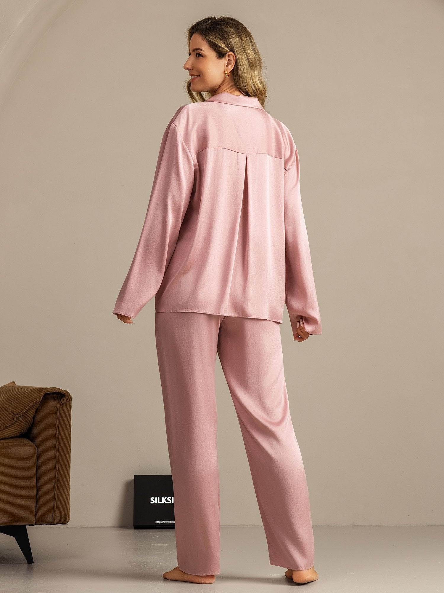 [Ferskenhud] SilkSilky-NO 19Momme Silke Womens Pajamas 002