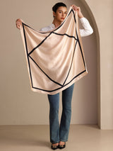 [Beige Firkant] SilkSilky-NO Skjerf 005