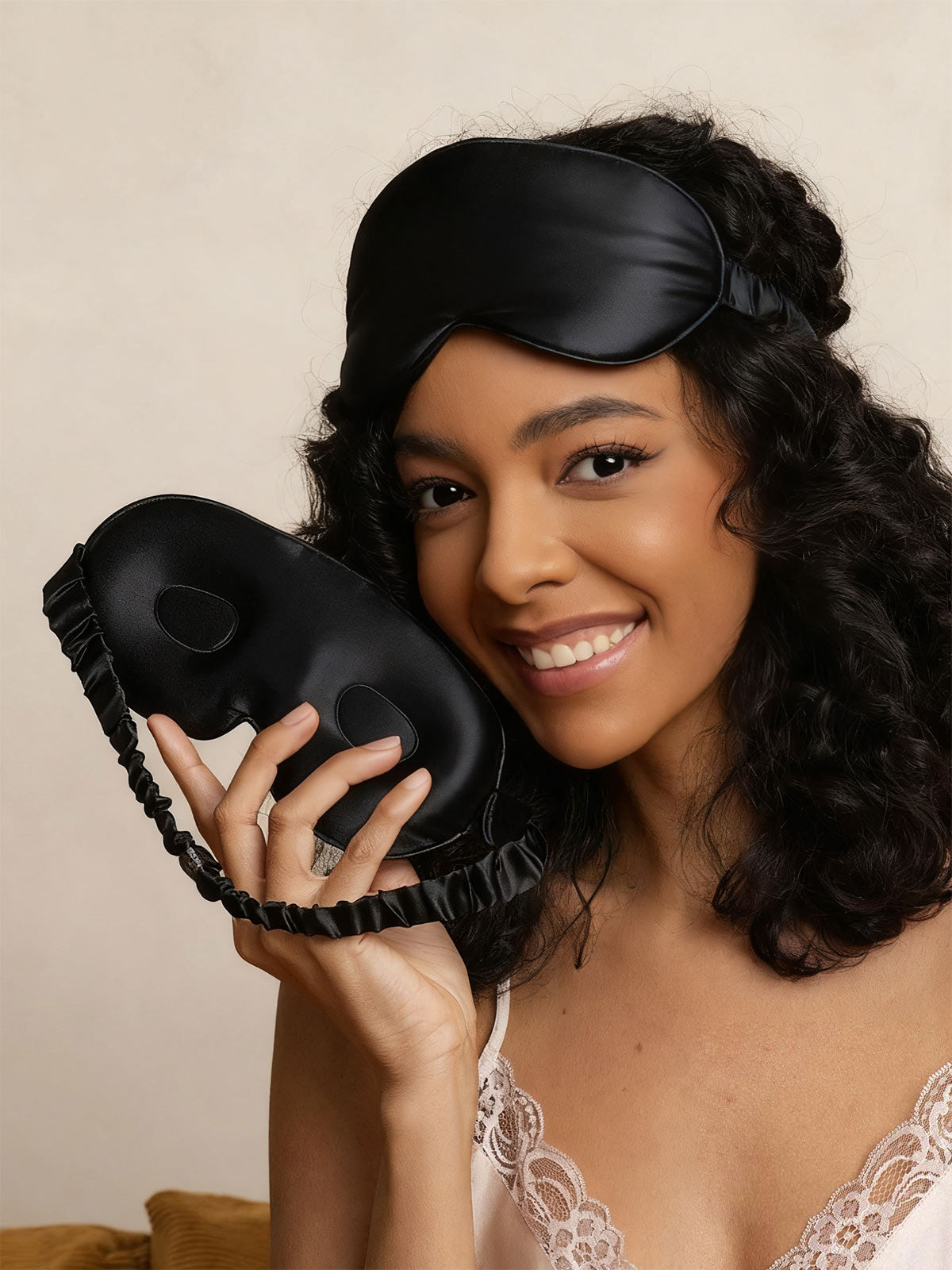 [Svart] SilkSilky-NO Eye Mask 003