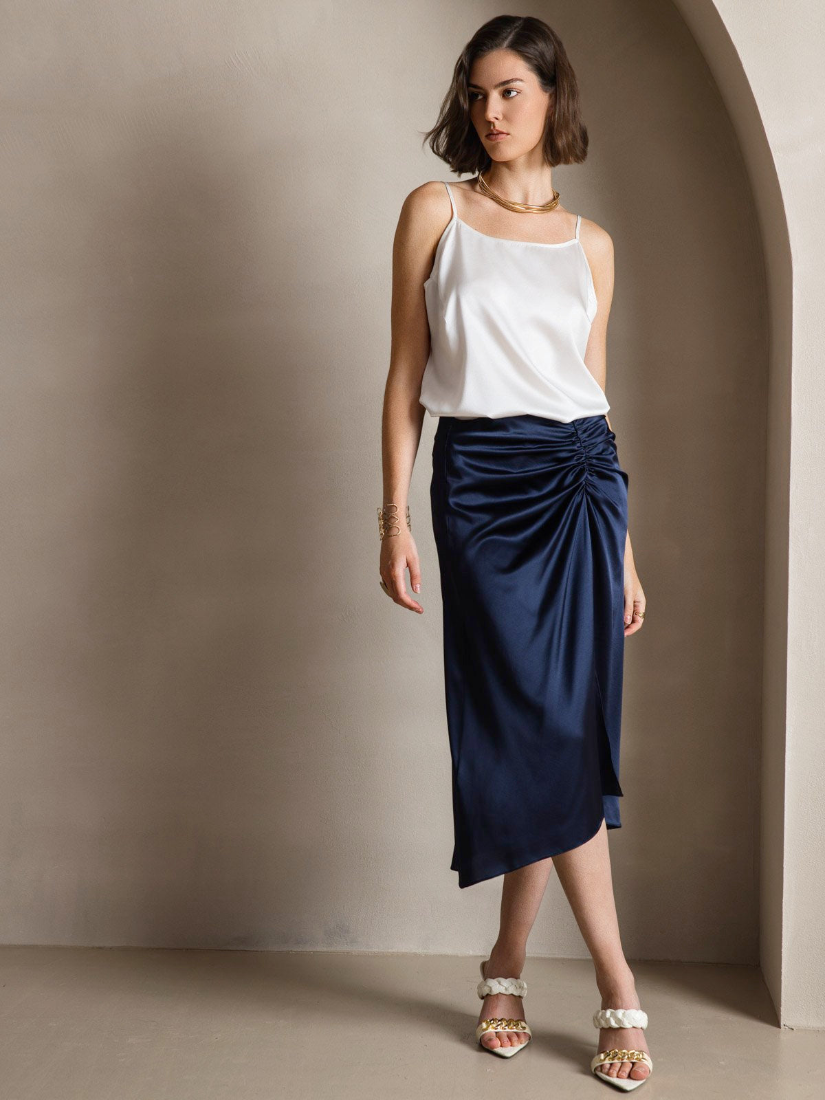 [Hvit] SilkSilky-NO 19Momme Silke Camisoles 009