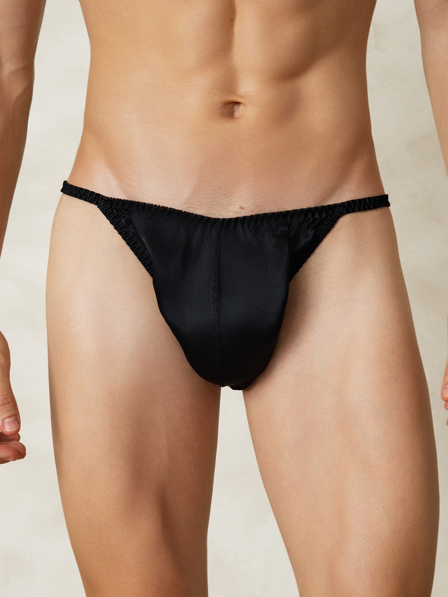 [Svart] SilkSilky-NO Silke Mens Underwear 001