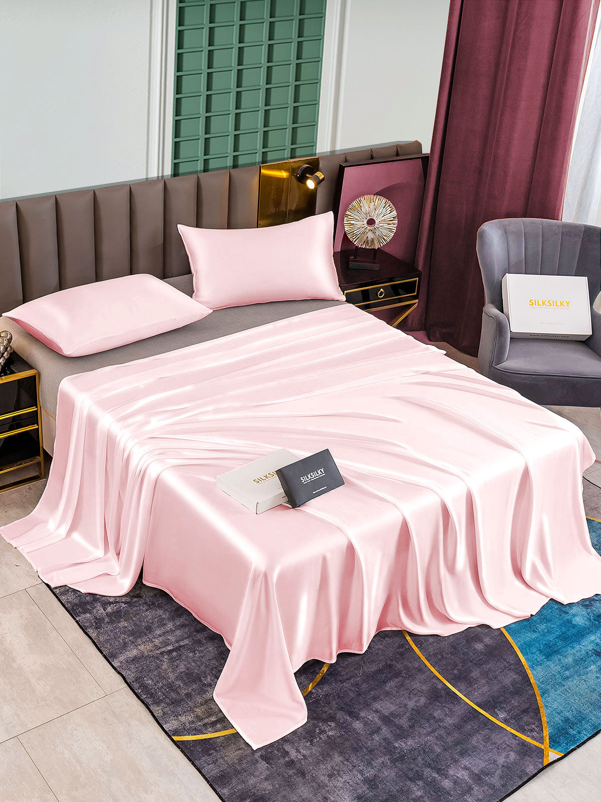 [Rosa] SilkSilky-NO 25Momme Bedding Set 002