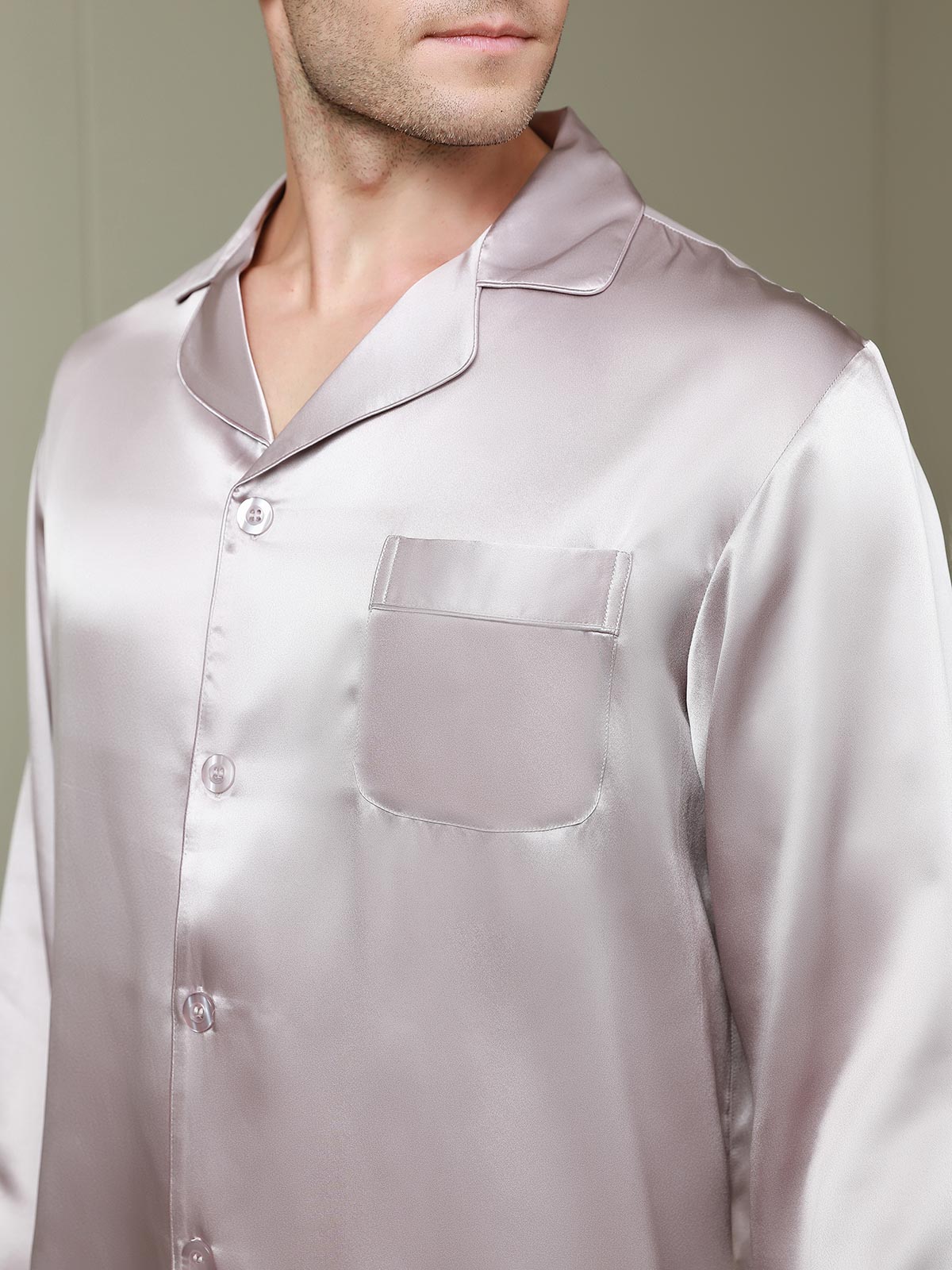 [Blek Mauve] SilkSilky-NO 19Momme Mens Pajamas 008