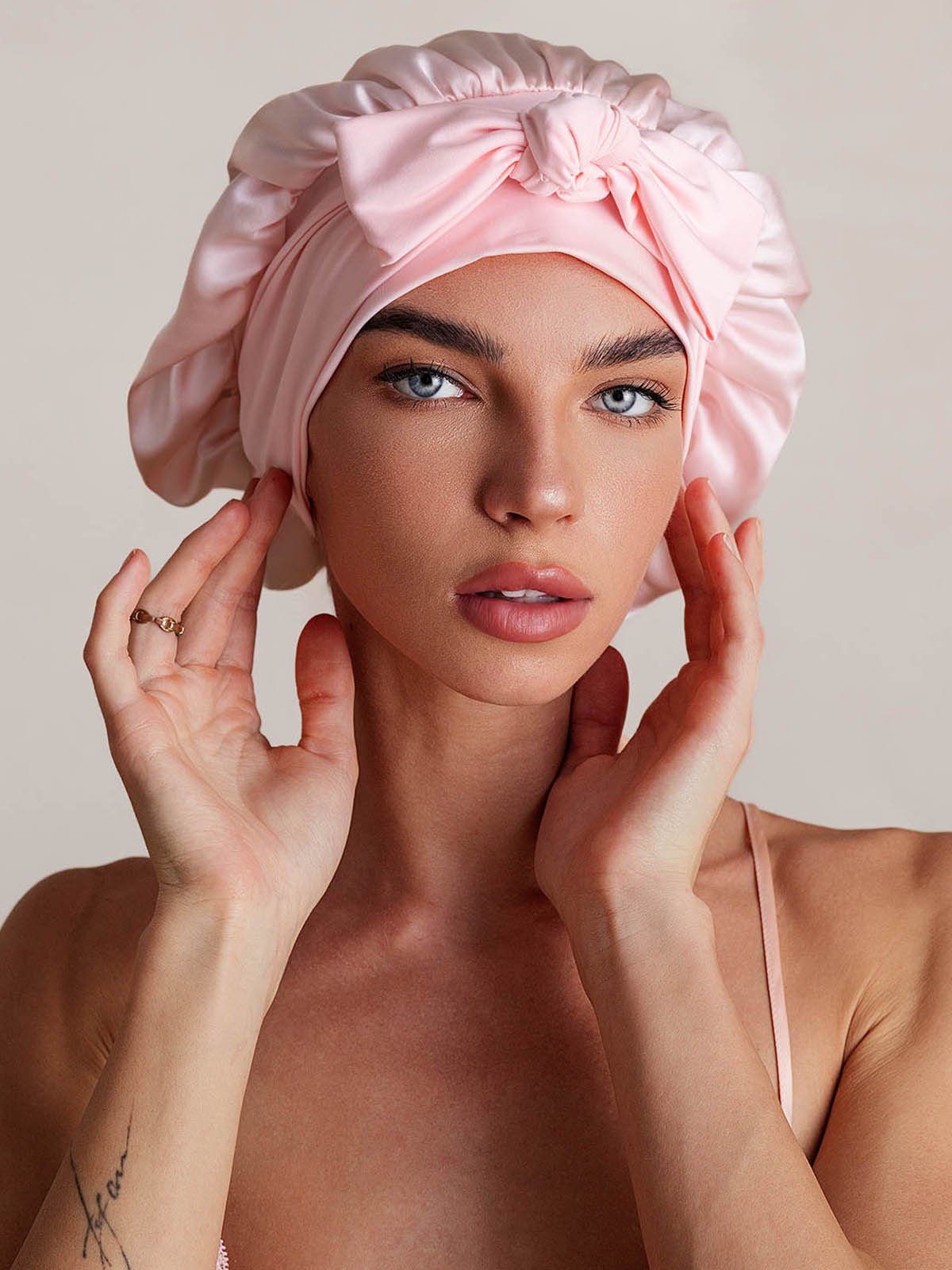 SilkSilky-NO Silke Sleep Cap Lyserosa 001