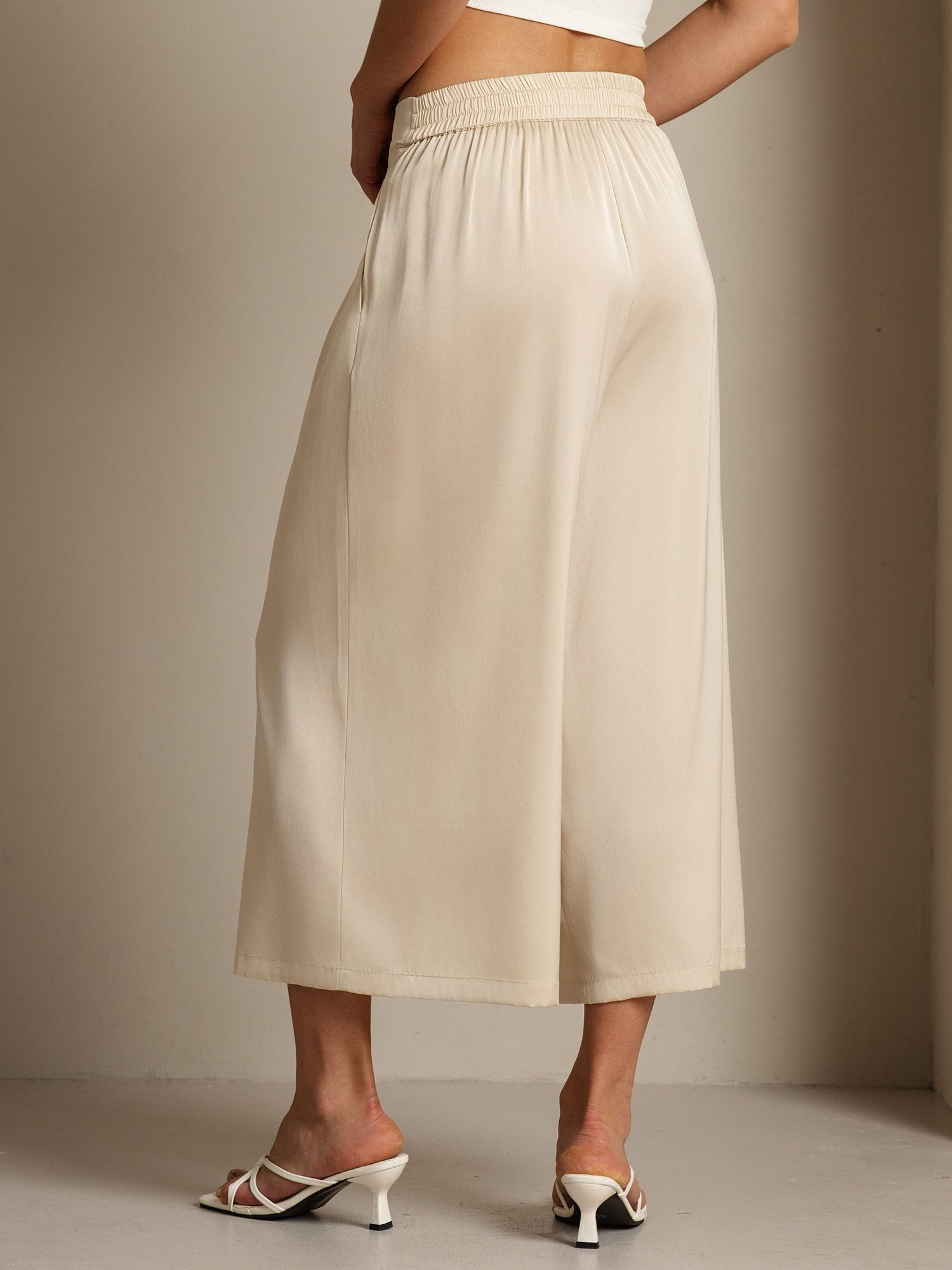 [Beige] SilkSilky-NO 19Momme Silke Womens Pants 002