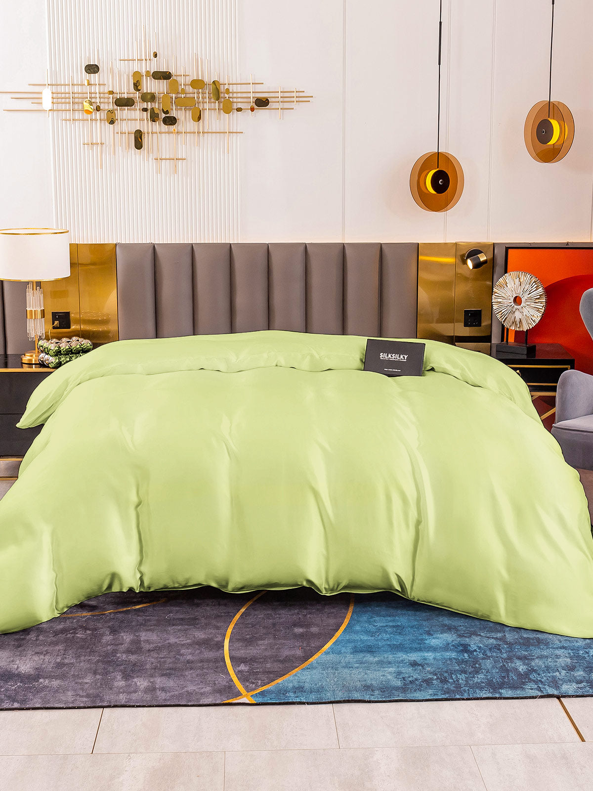 [Mintgrønn] SilkSilky-NO 19Momme Duvet Cover 003